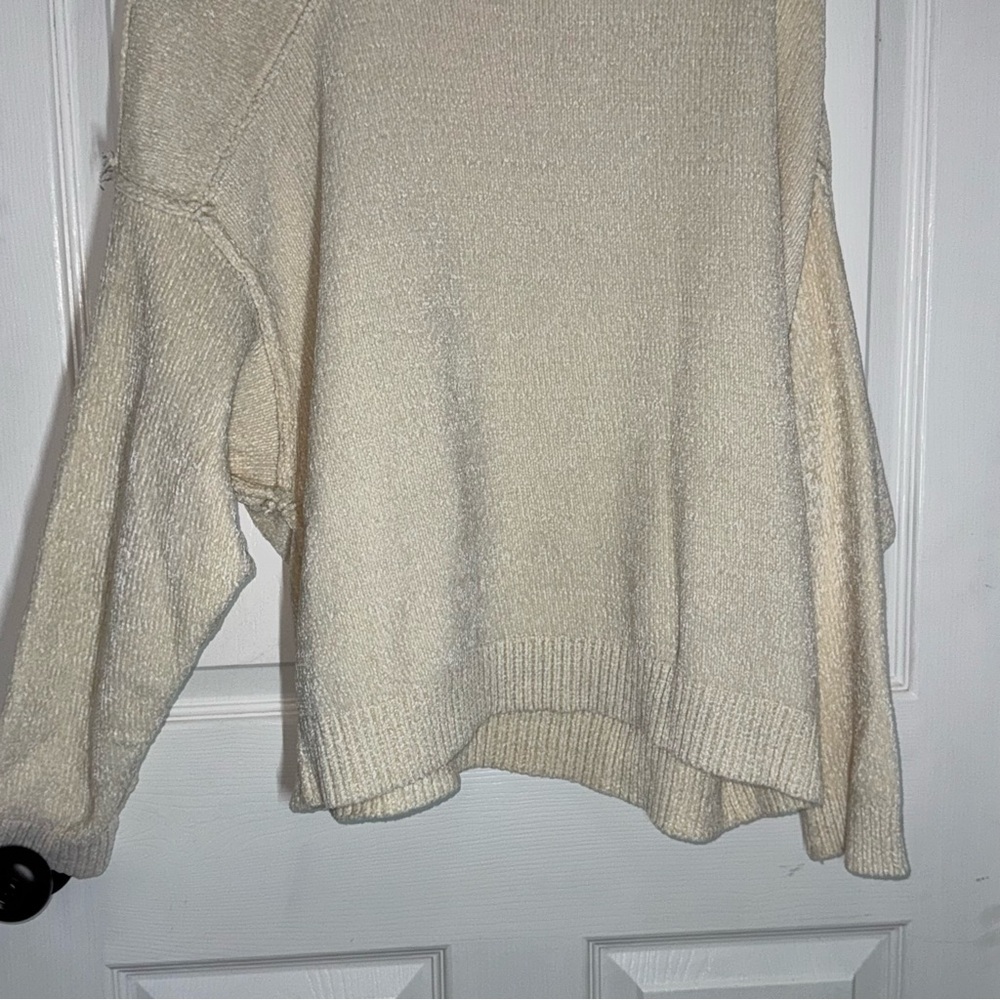 Umgee Off-the-Shoulder Cream Sweater - Picture 10 of 14